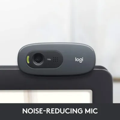 Logitech C270 30fps HD Webcam - Desktop/Laptop - 960-001063 — 3