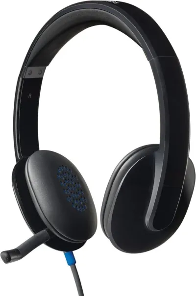 Logitech H540 USB Headset - Foldable Noise-Cancelling Mic