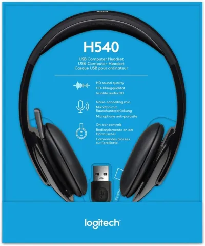 Logitech H540 USB Headset - Foldable Noise-Cancelling Mic — 6