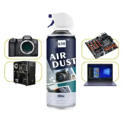 Giga630 Air Duster, Compressed Gas, Dust Removal, Wide Range of Uses, Chlorofluorocarbons Free, Recyclable Can, 450ML- AKI3700