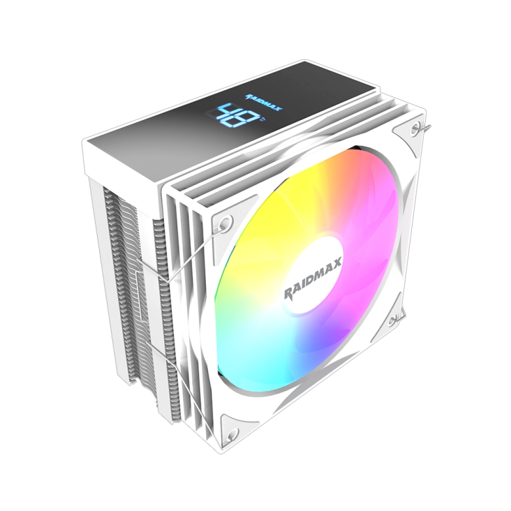 Raidmax AM1204 Digital ARGB CPU Cooler - White - AM1204W