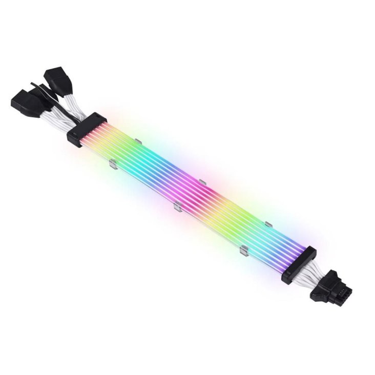 AsiaHorse 12VHPWR to 3x8Pin ARGB PSU Extension Cable - Black - AS 12vhprw RGB DUAL SR 3 BLK