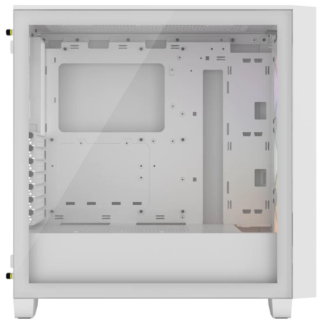 Corsair 3000D RGB AIRFLOW Mid-Tower PC Case, Tempered Glass & Airflow Optimized Front Panel, Up to 8x 120mm Fans & 360mm Radiators, 2*3.5"or 2*2.5" Drive Bays, 2*USB 3.2 Type-A, White- CC-9011256-WW — 3