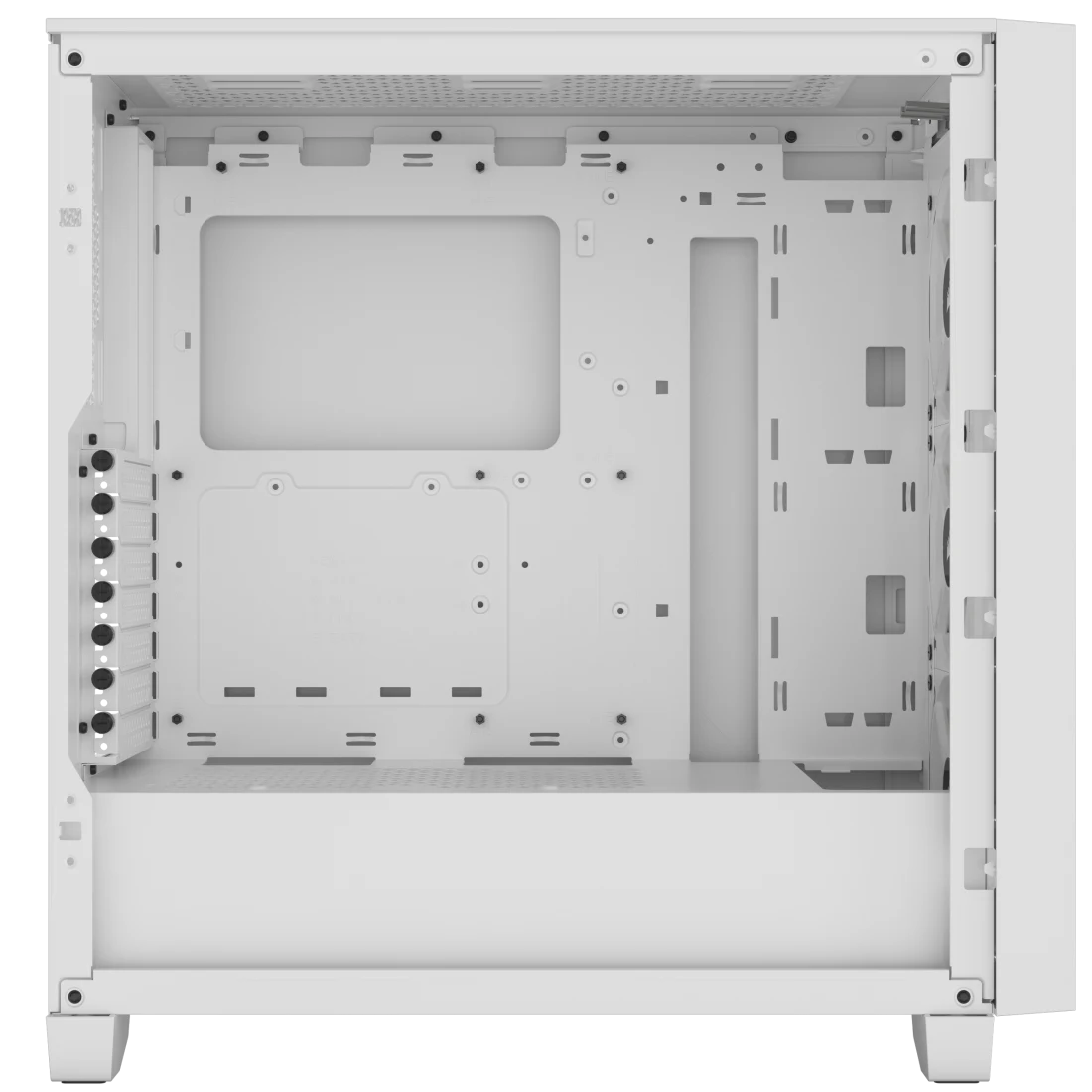 Corsair 3000D RGB AIRFLOW Mid-Tower PC Case, Tempered Glass & Airflow Optimized Front Panel, Up to 8x 120mm Fans & 360mm Radiators, 2*3.5"or 2*2.5" Drive Bays, 2*USB 3.2 Type-A, White- CC-9011256-WW — 4