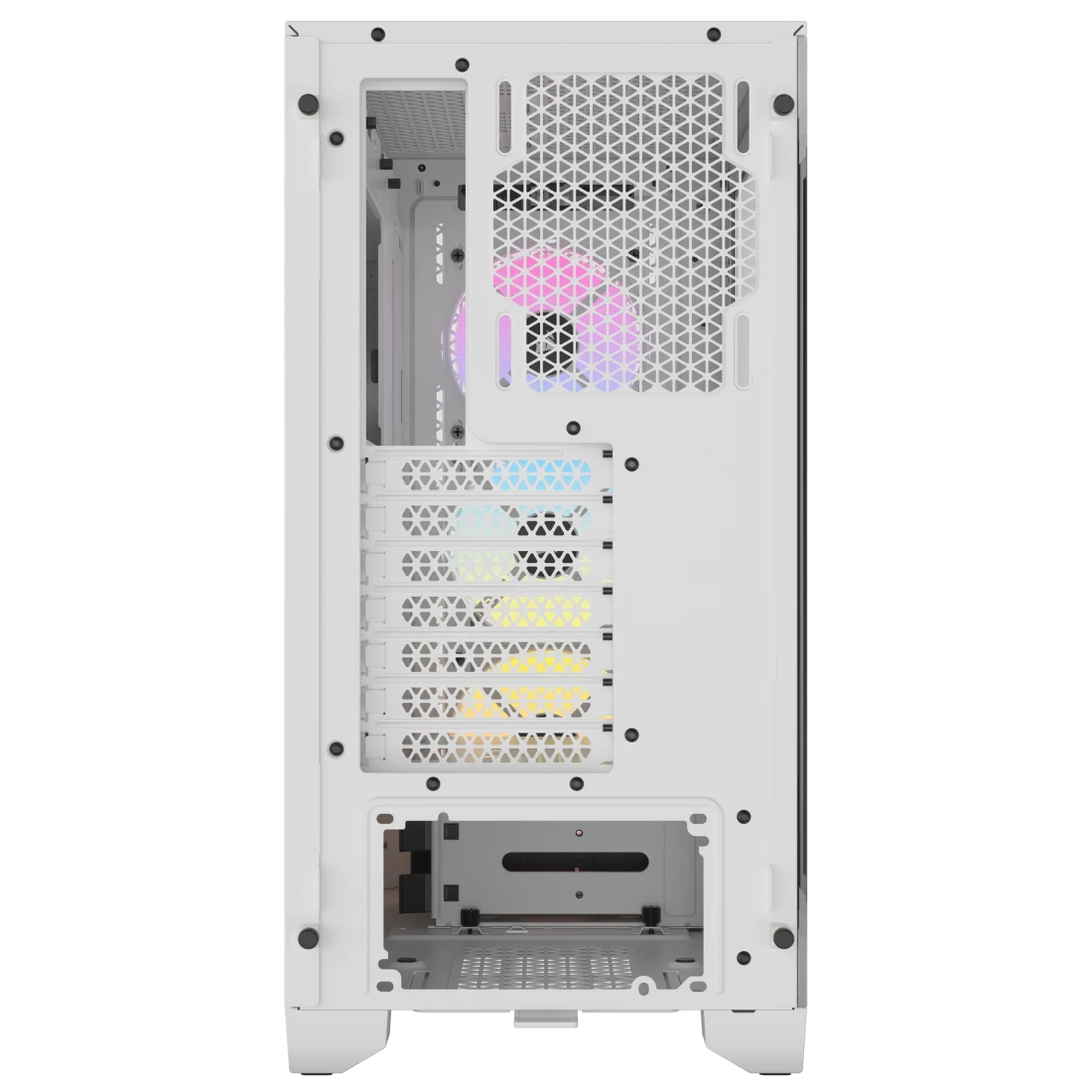Corsair 3000D RGB AIRFLOW Mid-Tower PC Case, Tempered Glass & Airflow Optimized Front Panel, Up to 8x 120mm Fans & 360mm Radiators, 2*3.5"or 2*2.5" Drive Bays, 2*USB 3.2 Type-A, White- CC-9011256-WW — 6