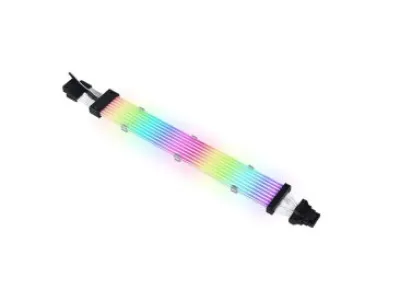 AsiaHorse 12VHPWR PCIe 5.0 ARGB PSU Extension Cable - Black - 12vhprw RGB DUAL SR 1 BLK