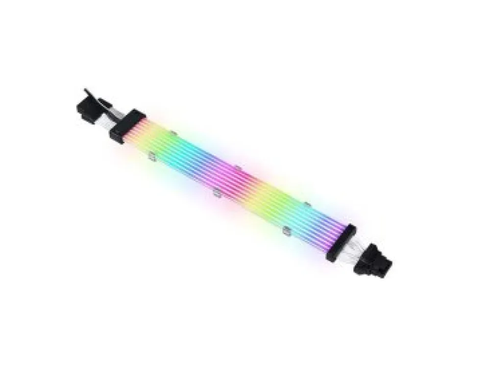 AsiaHorse 12VHPWR PCIe 5.0 ARGB PSU Extension Cable - Black - 12vhprw RGB DUAL SR 1 BLK