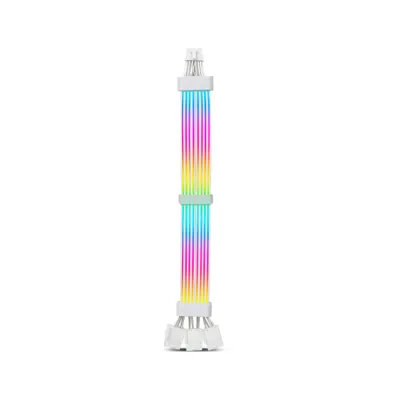 Asiahorse 12VHPWR ARGB PSU Extension Cable - White - 12vhprw RGB DUAL SR WHT — 1