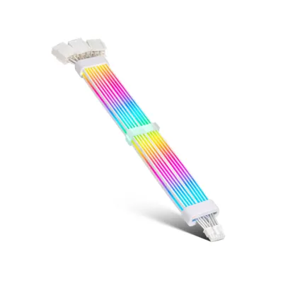 Asiahorse 12VHPWR ARGB PSU Extension Cable - White - 12vhprw RGB DUAL SR WHT — 2