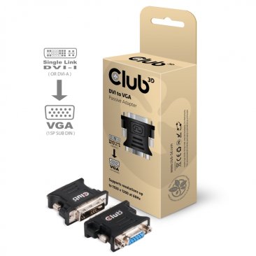 Club 3D CAA-DMA-CFA DVI to VGA Passive Adapter - Club 3D CAA-DMA-CFA