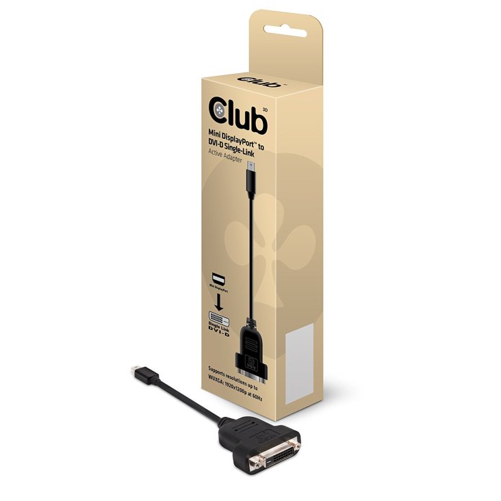 Club 3D CAC-1152 Adapter Cable - Mini DisplayPort Male to Single DVI-D Female - Club 3D CAC-1152