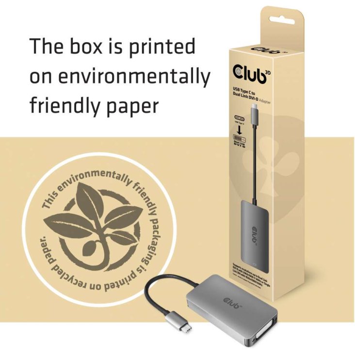 Club 3D CAC-1510 USB Type-C Male - DVI-D Female Adapter - CLUB 3D CAC-1510 — 5