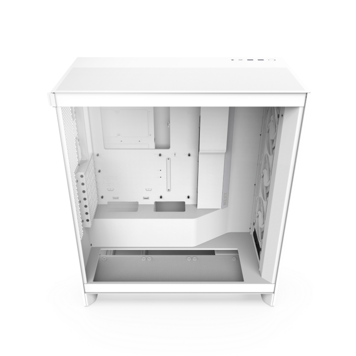 NZXT H7 Flow RGB (2024) Mid Tower ATX PC Case - White — 3