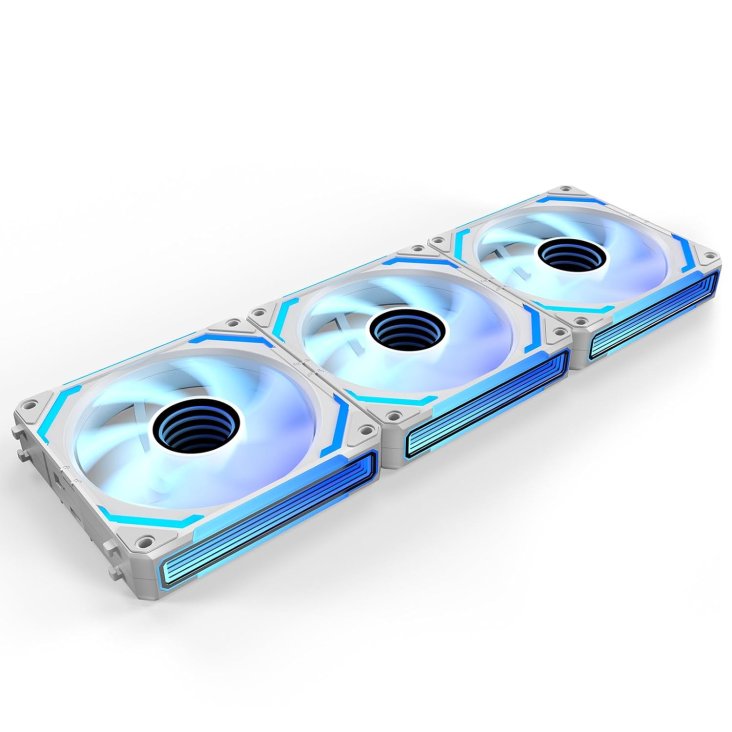AsiaHorse COSMIQ - 120mm PC RGB Fans FDB Computer Case Fans 3 Pack White - COSMIQ WHT