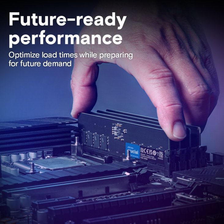 Crucial 64GB (2x32) DDR5 RAM, 5600MHz Desktop Memory - CT2K32G56C46U5 — 6