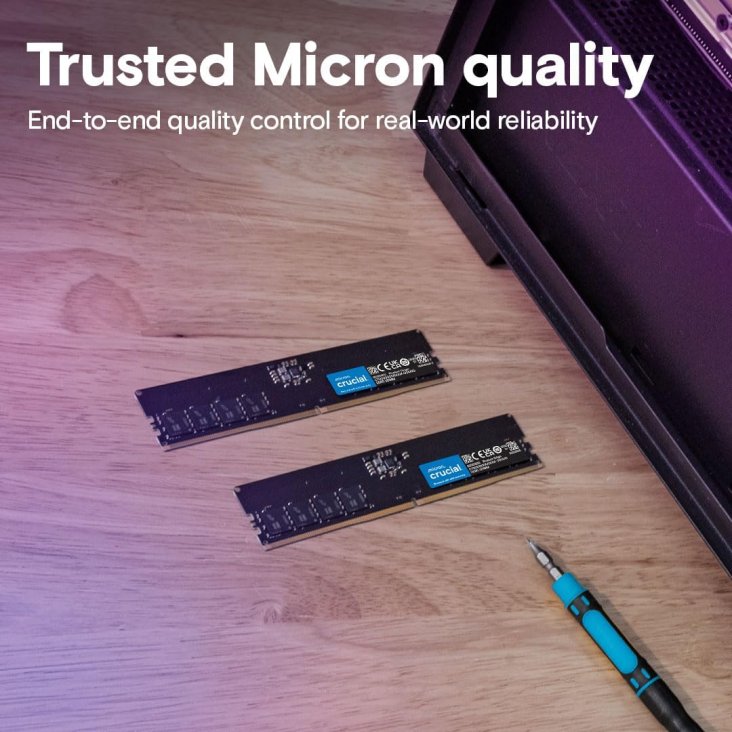 Crucial 64GB (2x32) DDR5 RAM, 5600MHz Desktop Memory - CT2K32G56C46U5 — 7